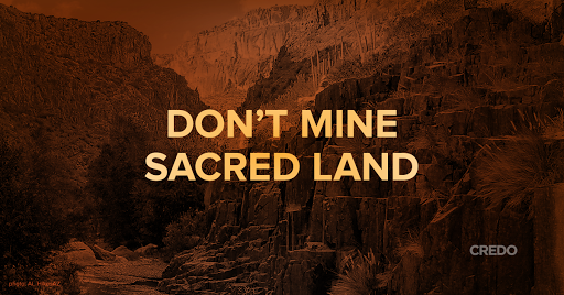 Don't Mine Sacred Land!